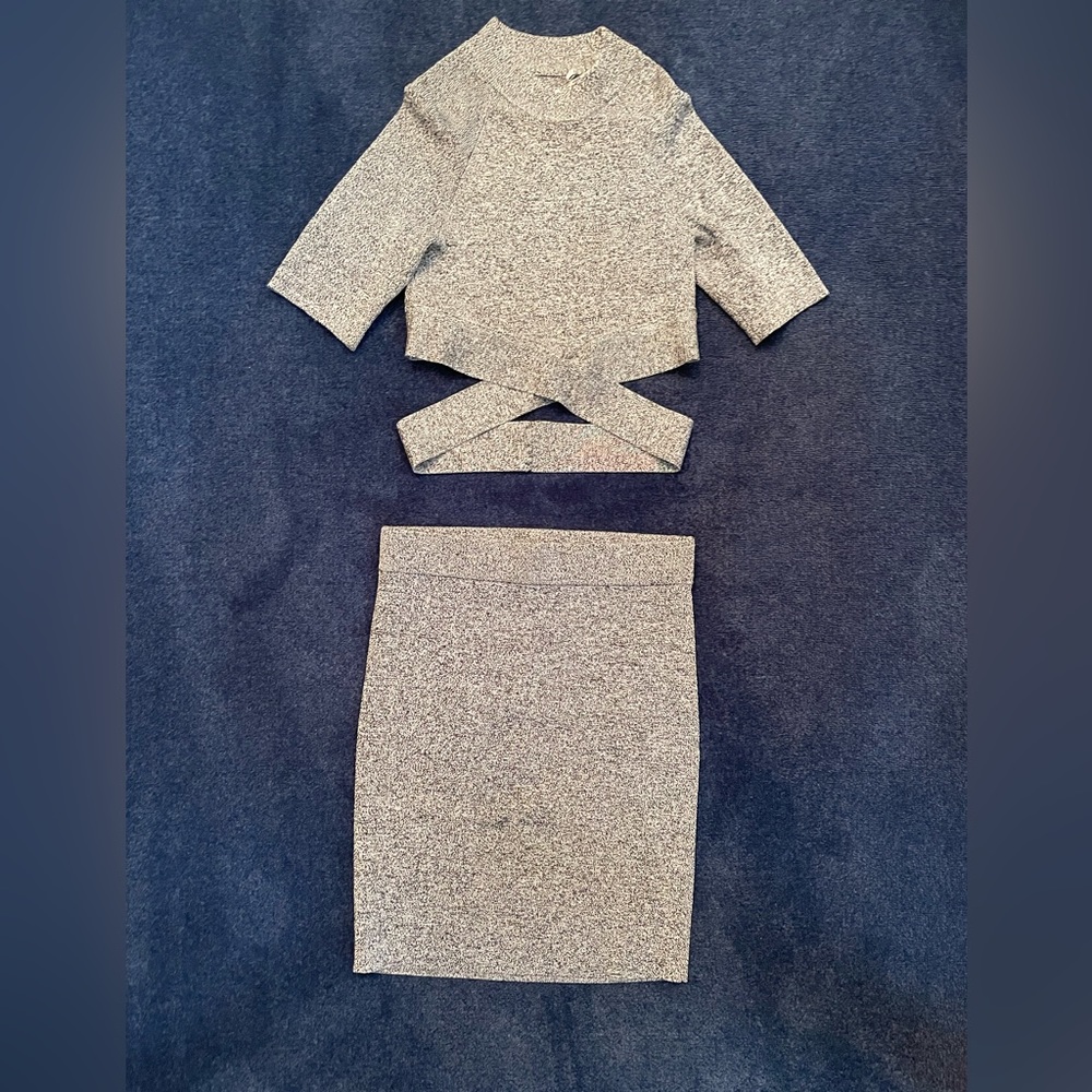 T Alexander Wang knit crop top and skirt